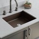 preview thumbnail 2 of 6, Lexicon Platinum V330 Quartz Composite Rectangle Vanity Sink - Galaxy Mocha