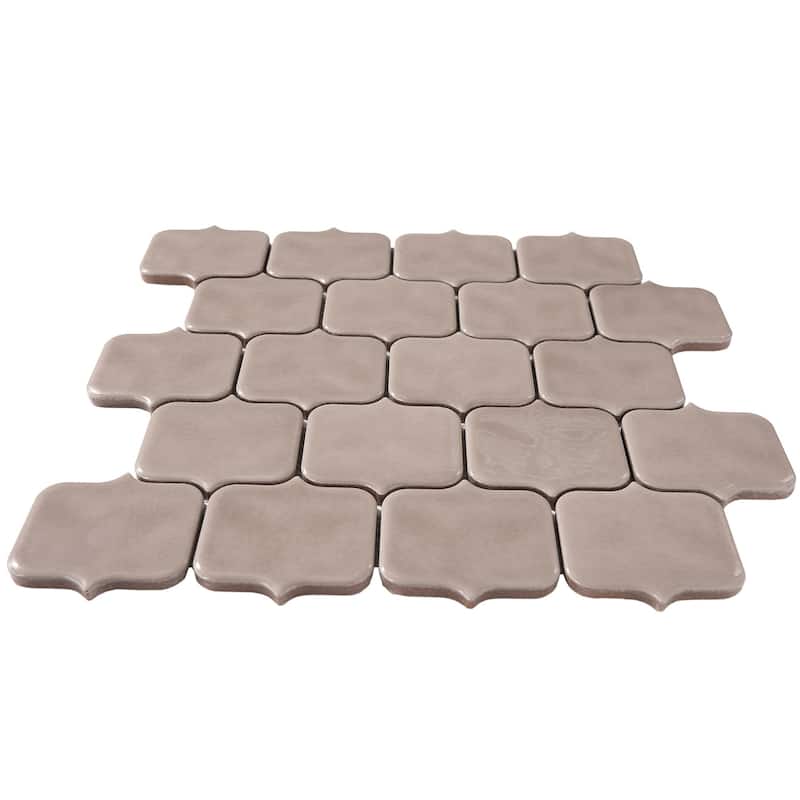 Modern Arabesque Glossy Porcelain Mosaic Tile