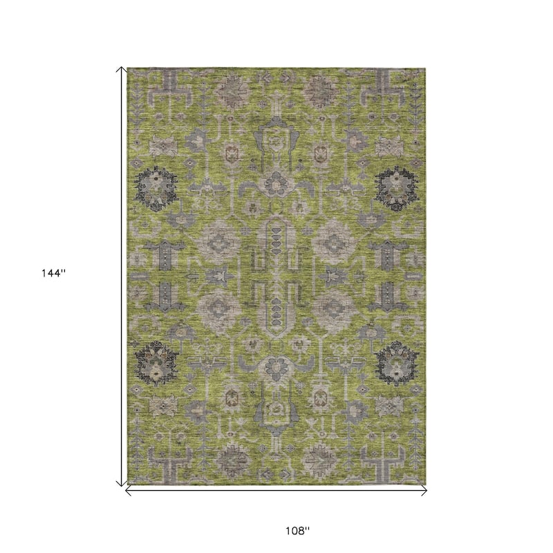 HomeRoots Oriental Traditional Rectangle Outdoor Rug