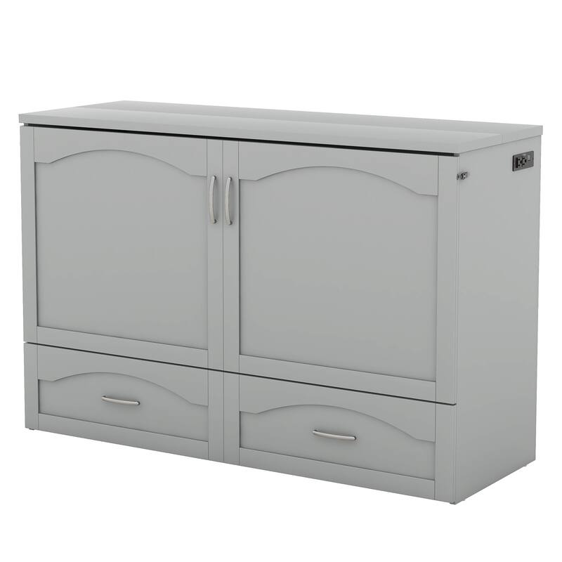 Queen Size Murphy Wall Bed with drawer and Sockets and USB Ports