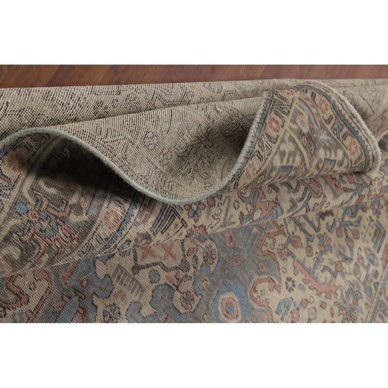 Geometric Tabriz Persian Area Rug Handmade Oriental Wool Carpet - 6'7"x 9'2"