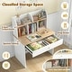 preview thumbnail 7 of 9, Costway Kids Wooden Study Desk Children Writing Table with Hutch & - See Details