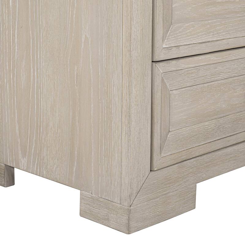 Furniture of America Durem II Modern 4-Piece Solid Wood Tawny Panel Bedroom Set with Desk