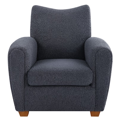 Curved Track Arm Accent Chair - 35.5" - Slate Gray