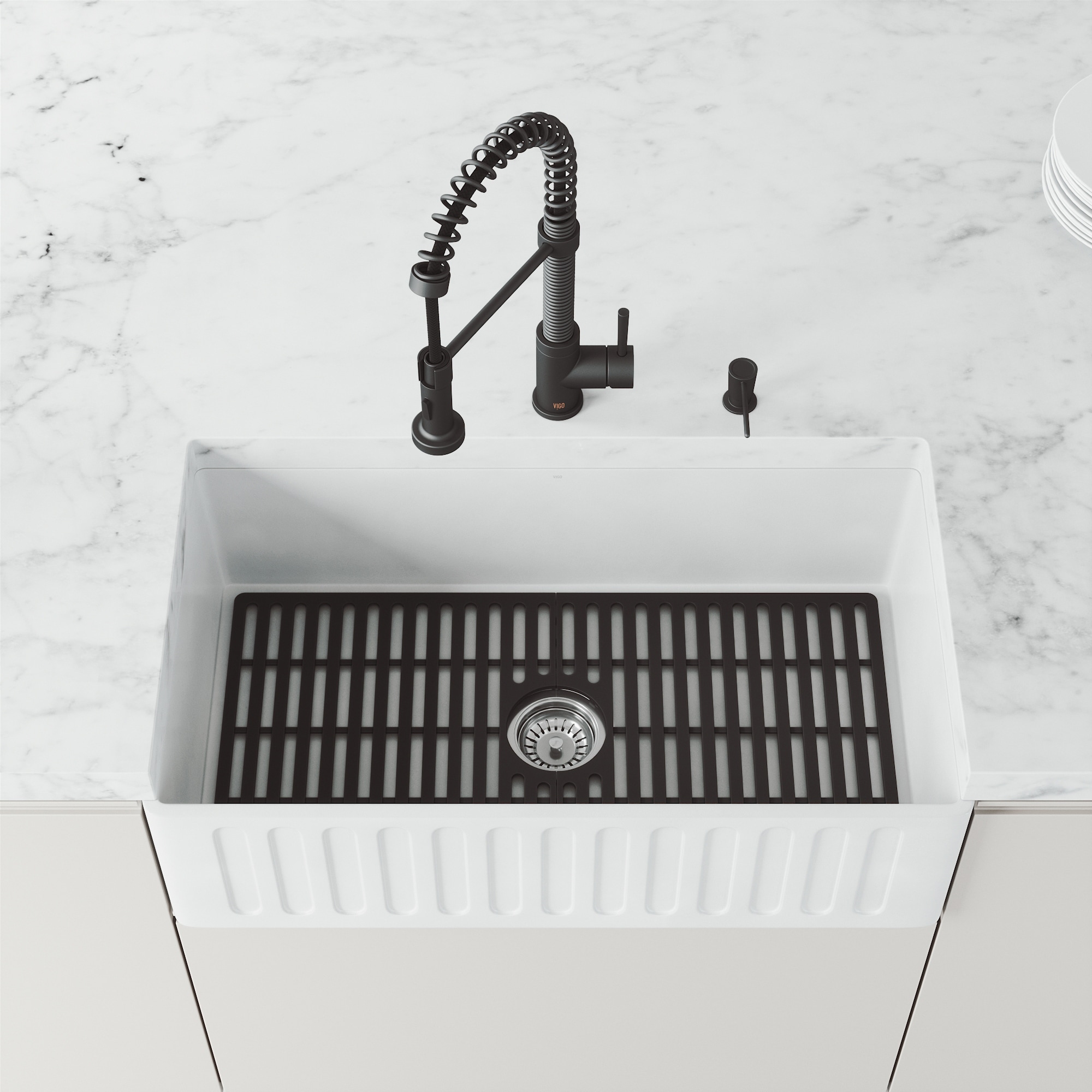 2X Kitchen Sink Mats Rubber Drain Pad Protector Gird Non-Slip Durable 10 x  12