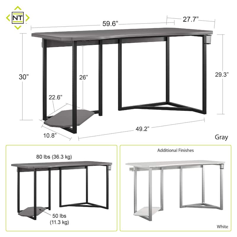 NTense Quest Gaming Desk with CPU Stand