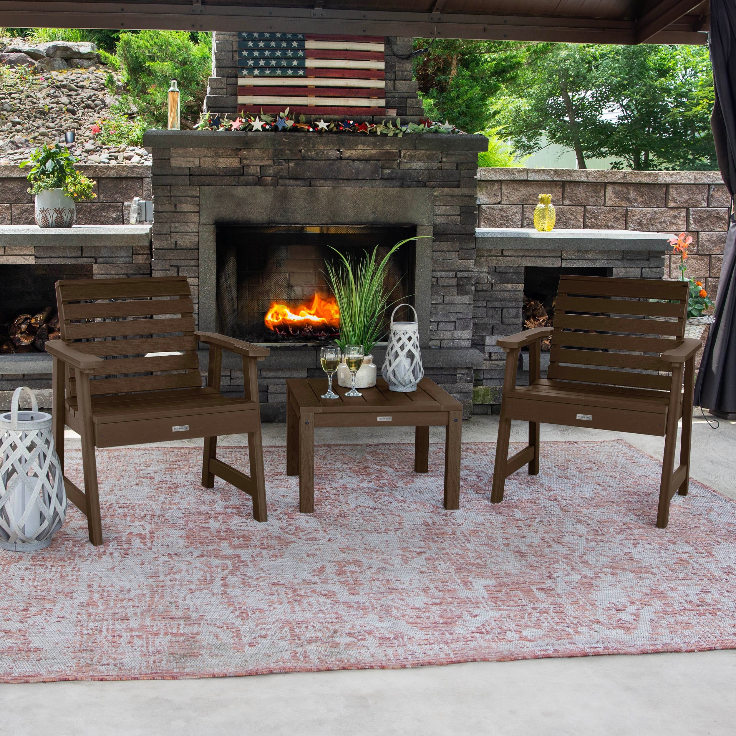 HIGHWOOD Weatherly Garden Chairs Conversation Set