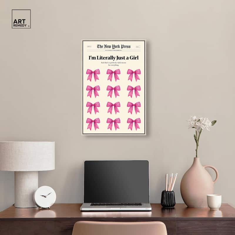 I'm Literally Just a Girl Canvas by Art Remedy