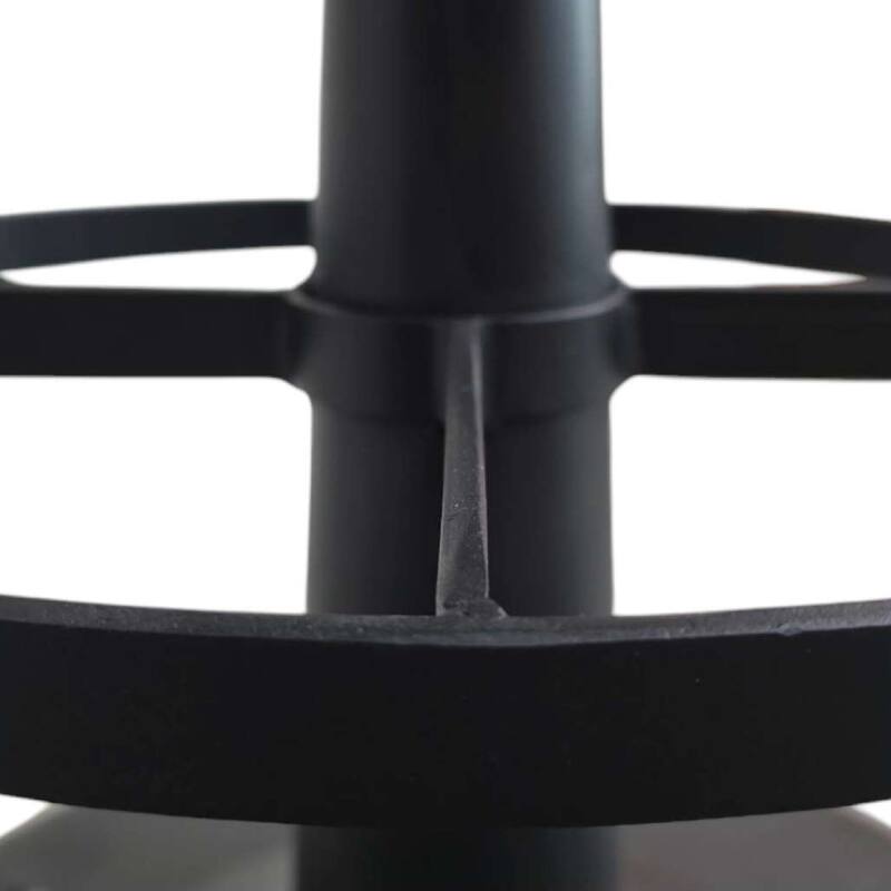 Gevy Counter Height Stool, Round Black Leather Seat with Iron Base
