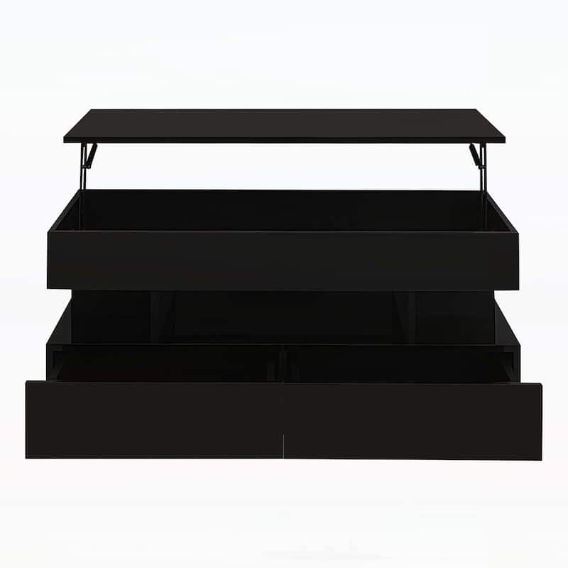 Modern Coffee Table with Adequate Hidden Compartment,with 2 Drawers