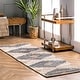 preview thumbnail 41 of 44, Nuloom Hand Braided Marla Denim And Jute Diamonds Area Rug 2' 6" x 10' - Ivory - Runner