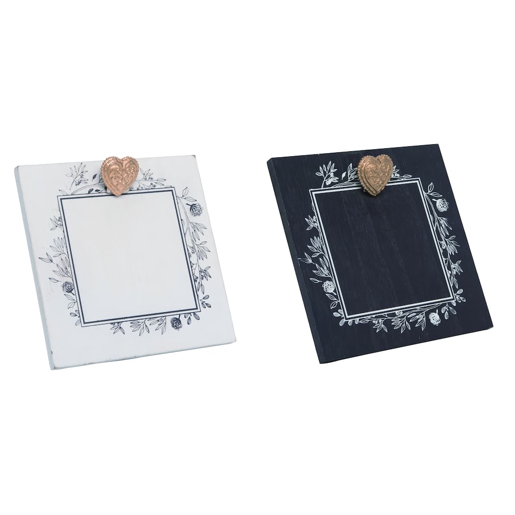 Transpac MDF Romance Photo Clip Set of 2 Valentines Home Decorations