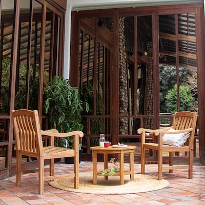 Cambridge Casual Sherwood 3-Piece Teak Outdoor Conversation Set