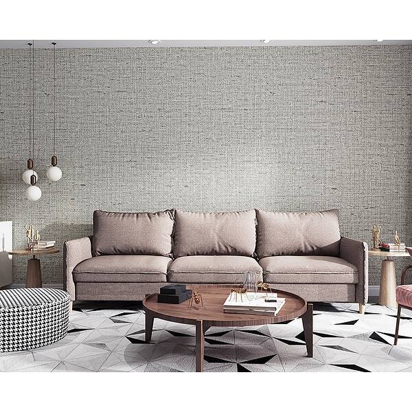 Linen Texture Vinyl Peel and Stick Wallpaper Roll, 2Ft x 33Ft/Roll - 5