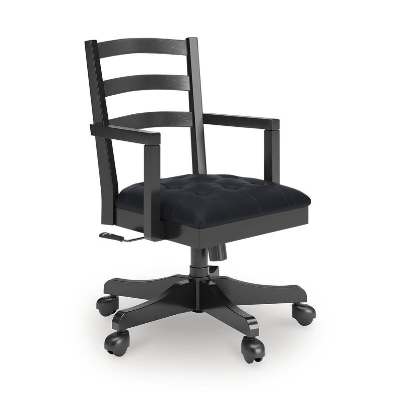 Signature Design by Ashley Wildenauer Black Home Office Desk Chair - 22.25" W x 21.5" D x 36" H