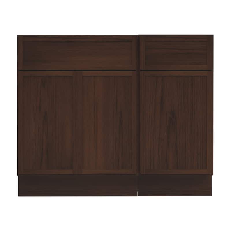 Vanity Art 39" Oak Freestanding Bathroom Vanity Cabinet without Top