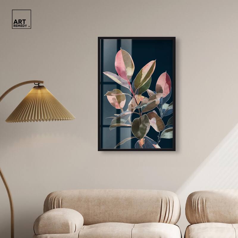 Fuchsia Frond I Shadowbox by Art Remedy