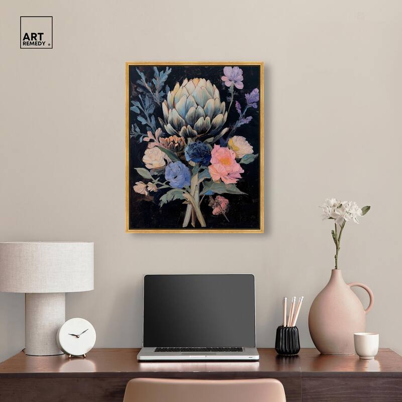 Moody Artichoke I Canvas by Art Remedy