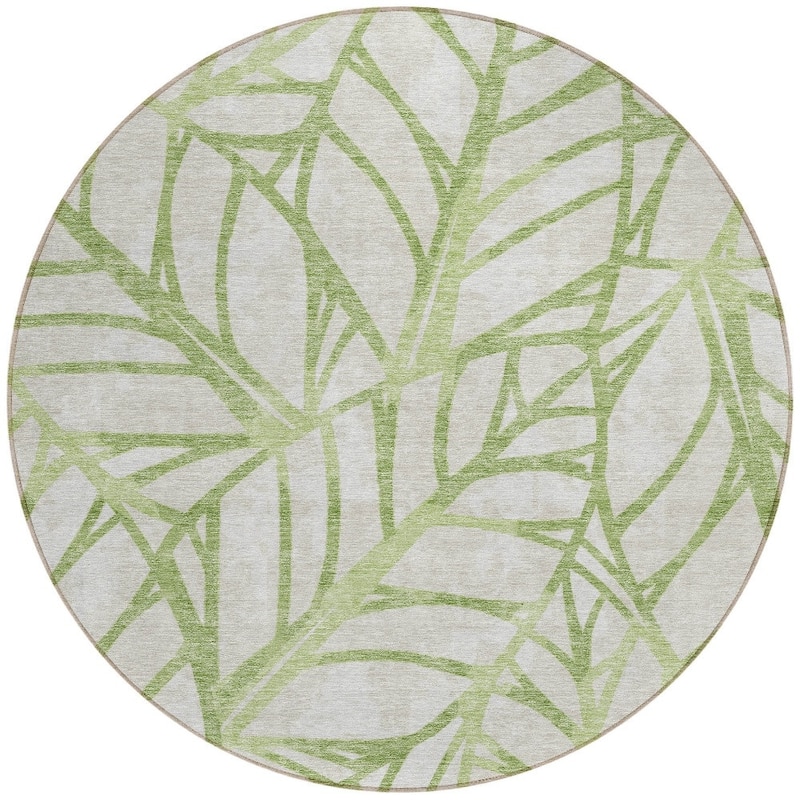 HomeRoots Floral Transitional Rectangle Outdoor Rug
