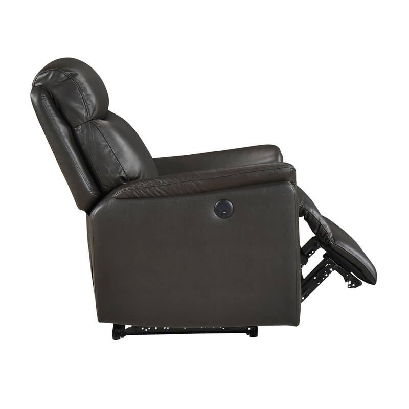 Fremont & Park Beau 33" Leather Power Reclining Chair - Power Control, Charging Ports