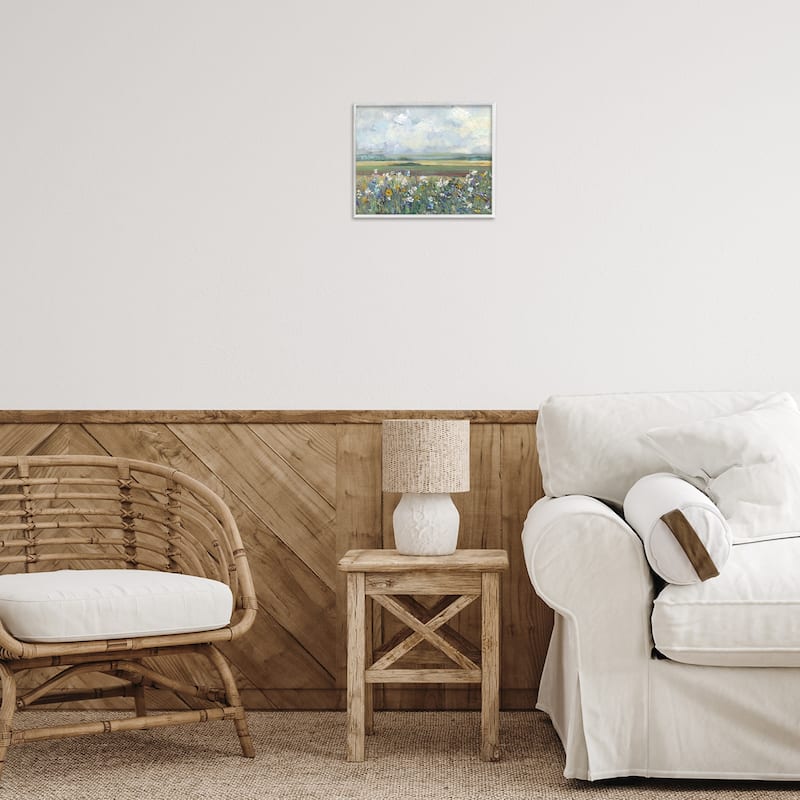Stupell County Meadow Clouds Overhead Framed Giclee Art Design By Sally Swatland