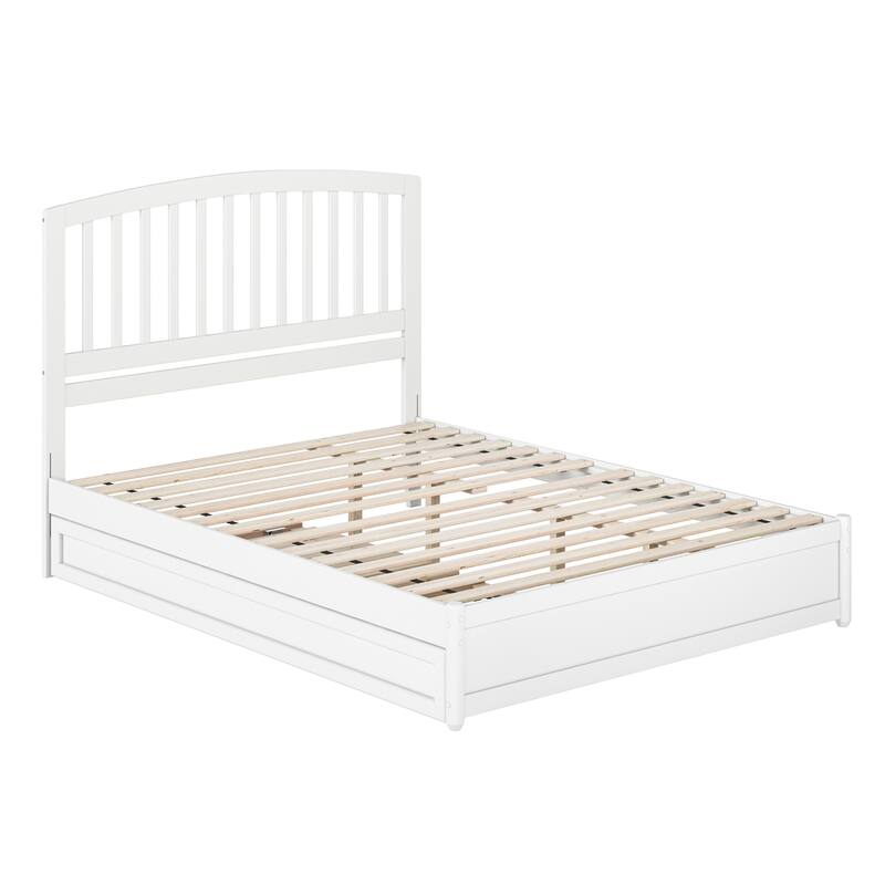 Lucia Platform Bed with Panel Footboard and Twin XL Trundle