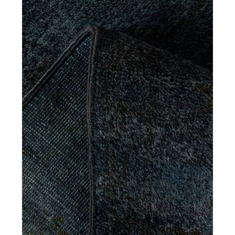 Overdyed One-of-a-Kind Hand-Knotted Area Rug - Black - 5' 3" x 7' 9"