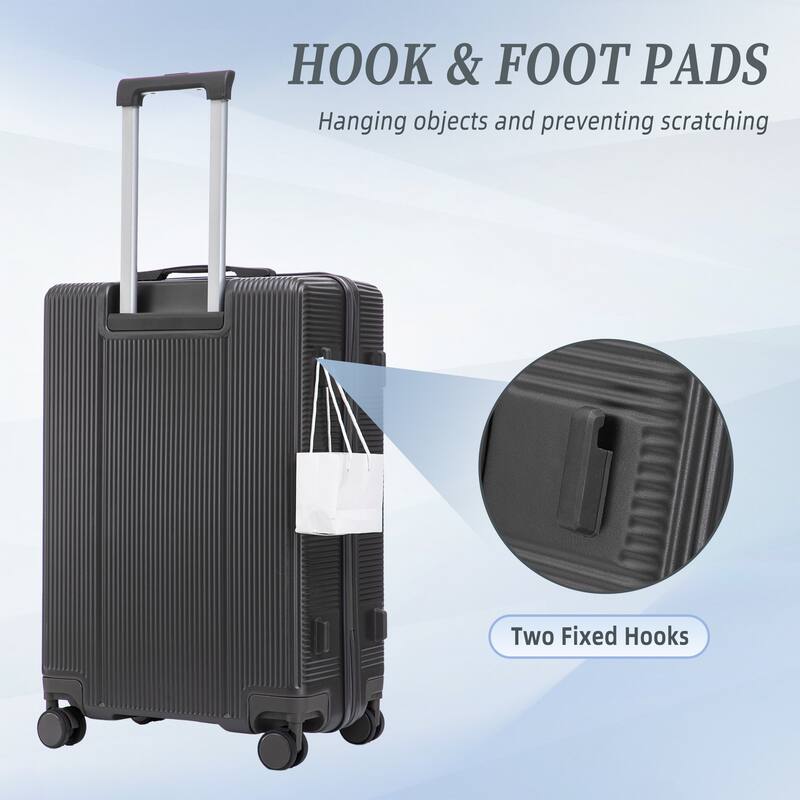 3 PCS Spinner Wheel Luggage in ABS, TSA Combination Lock