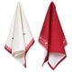 preview thumbnail 2 of 3, Reindeer and Snowflakes Christmas Kitchen Tea Towels- 26" - Set of 2