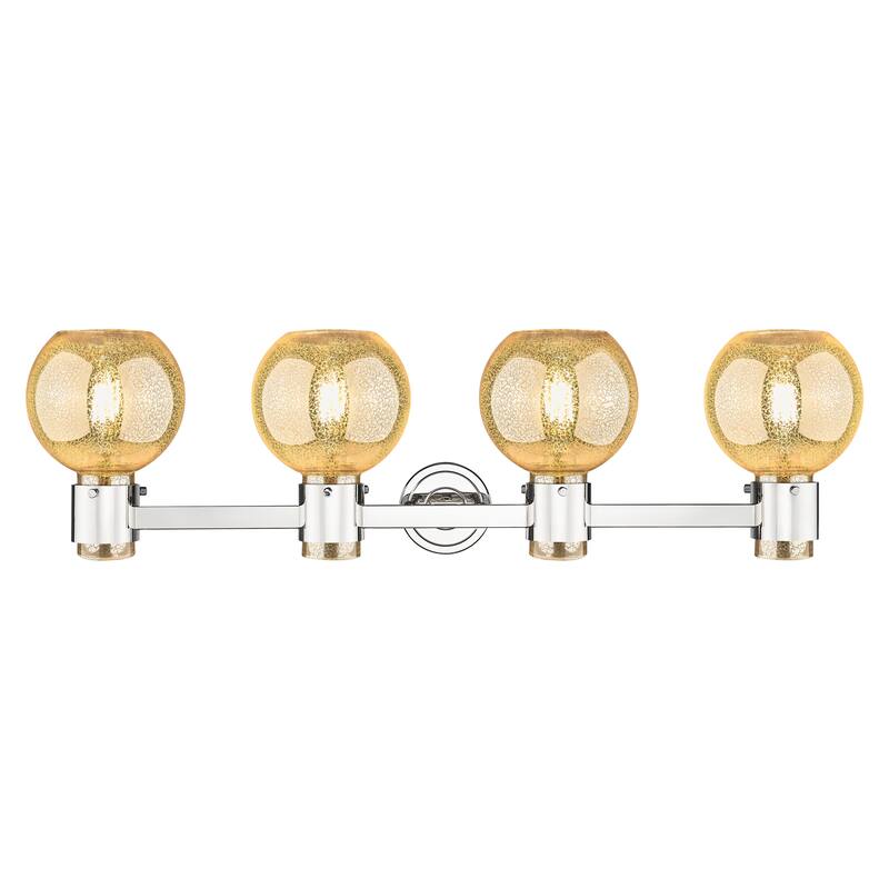 Innovations Lighting Downtown Urban - Lawton Sphere - 4 Light 34" Wall-Mounted Bath Vanity Light