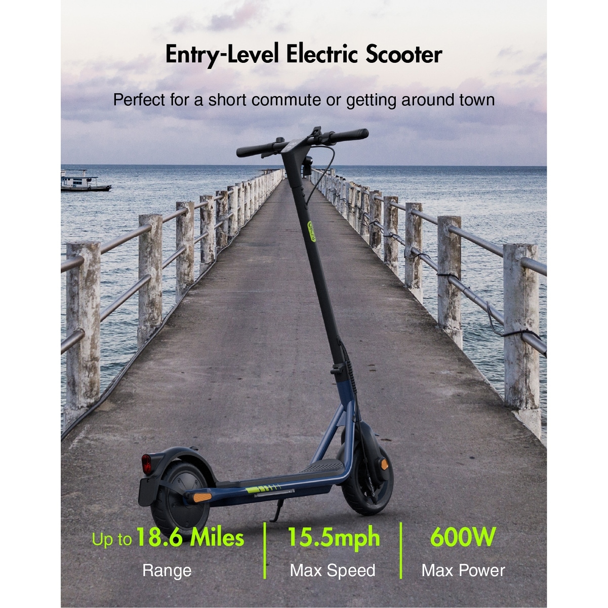 Zippy Pro ES52 Electric Scooter w/ 20 Miles Max Operating Range