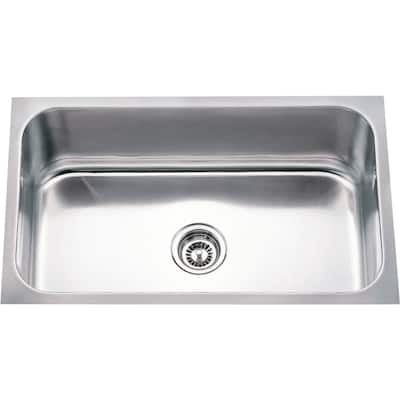 Hardware Resources 868 30"X 18" x 9"D Undermount 18 Gauge Stainless