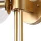 preview thumbnail 11 of 41, Bola Modern Gold 3-Light Chandelier Wall Sconce Textured Glass Bathroom Vanity Light