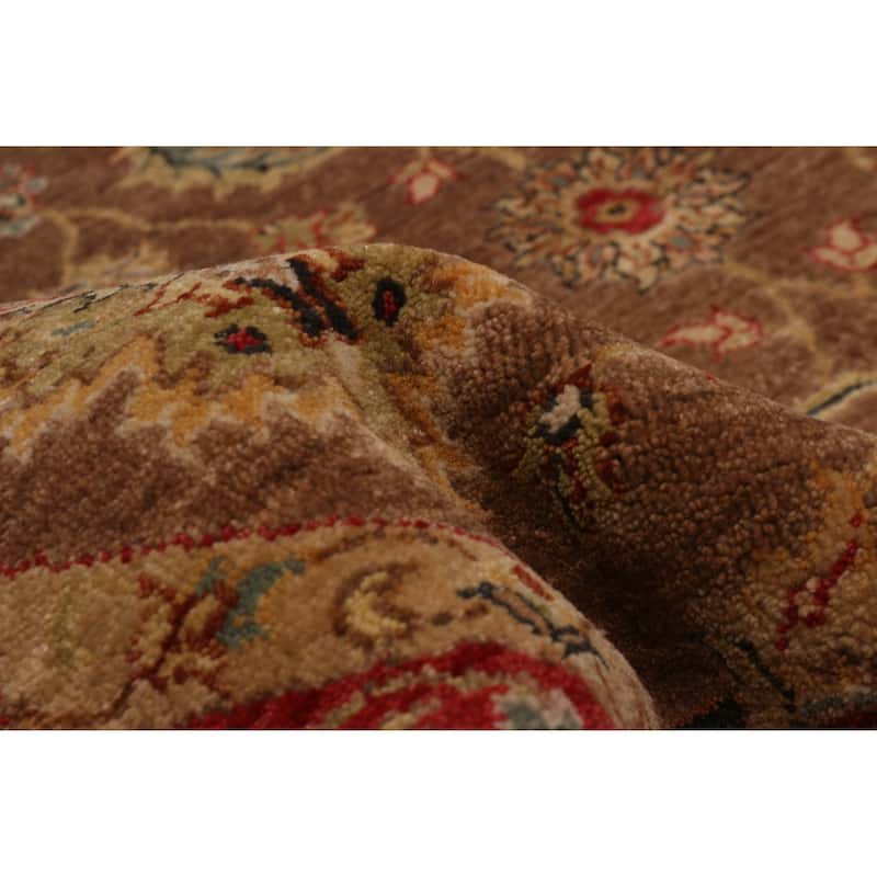 ECARPETGALLERY Hand-knotted Jamshidpour Brown Wool Rug - 5' x 5'