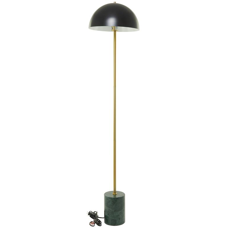 Black Metal Contemporary Floor Lamp - 14"W x 14"L x 62"H