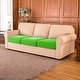 preview thumbnail 51 of 153, Subrtex Stretch Separate Sofa Cushion Slipcovers (1/2/3 PCS) 3 PCS - Grass Green