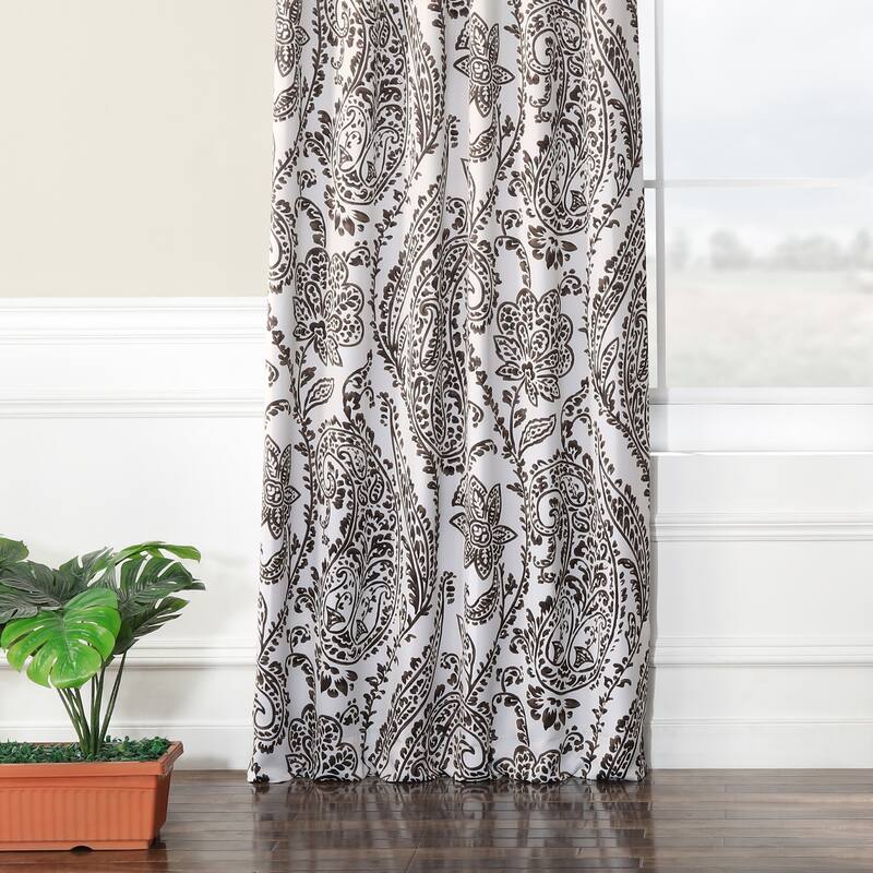 Exclusive Fabrics Tea Time Room Darkening Curtain (2 Panels)