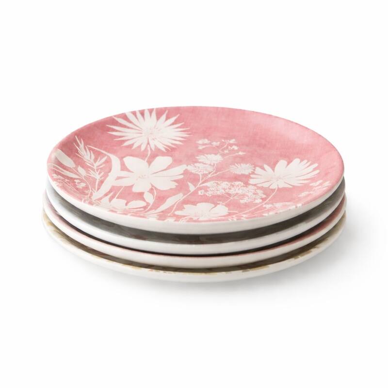 Certified International Wildflowers 10.5" Dinner Plates, Set of 4 Assorted Designs - 10.50"L x 10.50"W x 1.00"H