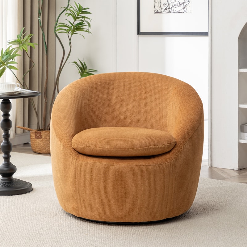 Roundhill Furniture Winnie Modern Swivel Barrel Chair