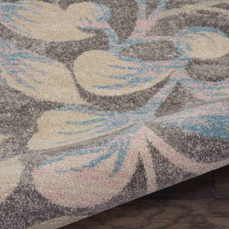 HomeRootsBotanical Leaves Cottage Rectangle Area Rug - 142' X '106' X '0.5