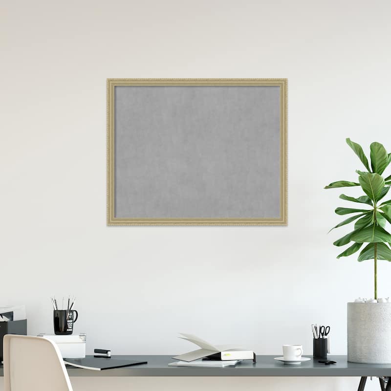 Amanti Art Champagne Teardrop Framed Magnetic Board