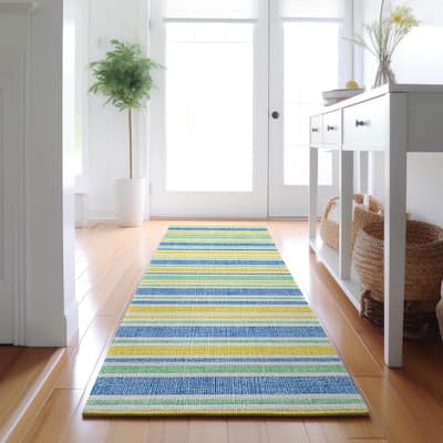 Premium Washable Super Soft Modern Cabana Stripe Mayfield Rug