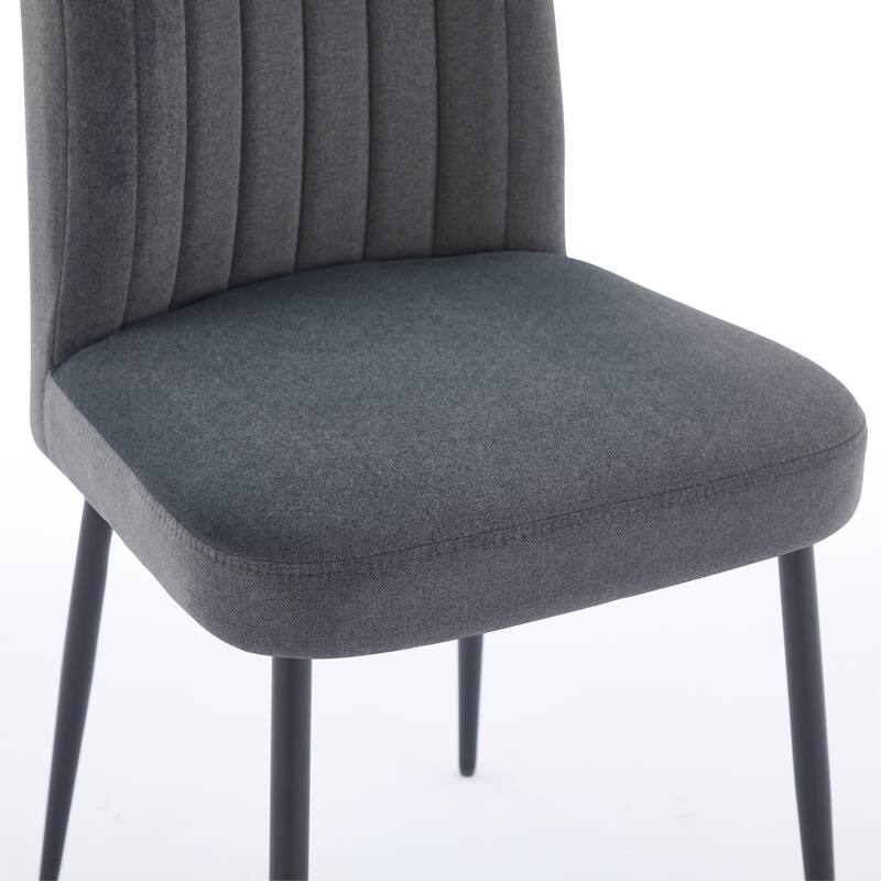 Modern Metal Frame Dining Chair Set of 2 with Sponge Seat 300lb Capacity 41.34" Height