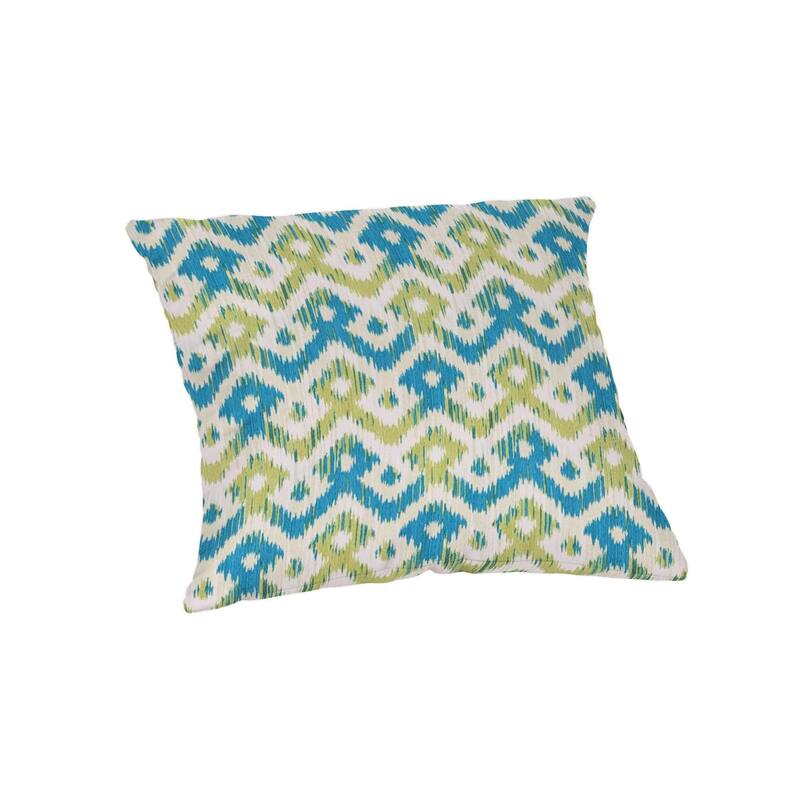 Casual Cushion Ikat 1-Piece Indoor/Outdoor Square Throw Pillow, 18"W x 18"L - 18"W x 18"L - Nixie Palm
