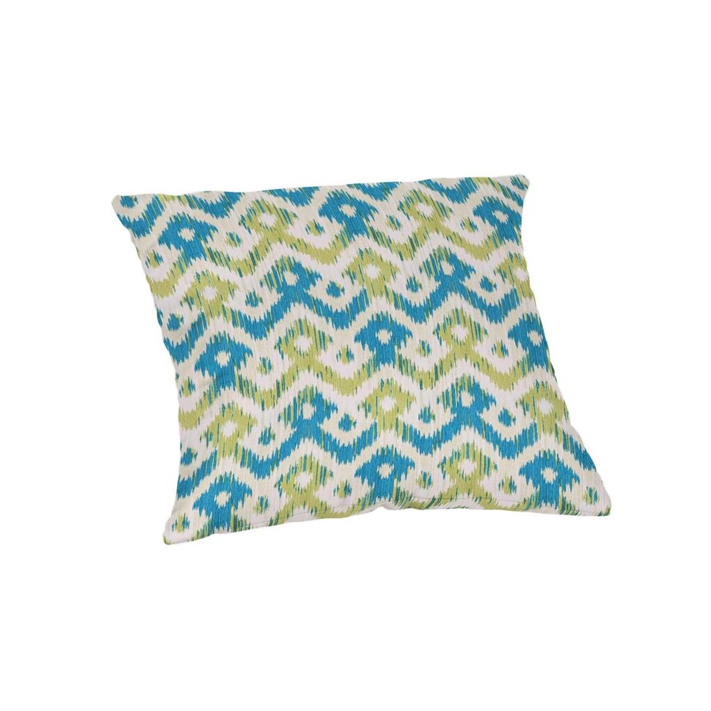 Casual Cushion Ikat 1-Piece Indoor/Outdoor Square Throw Pillow, 18"W x 18"L, Nixie Palm