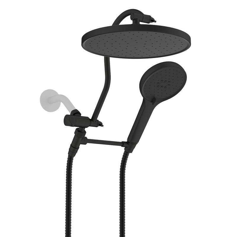 Self-cleaning 10" High Pressure Rainfall Shower head with Hand Spray