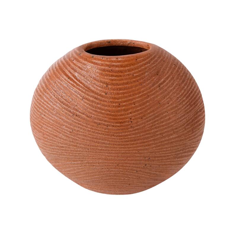 Aria Home Rustic Southwestern Ceramic Vase Terracotta Home Décor - White