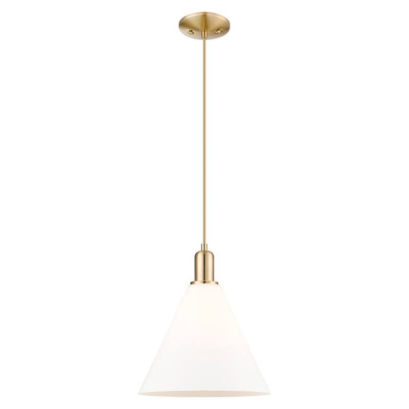 Innovations Lighting Endless Possibilities Arcadia - Berkshire Glass - 1 Light 12" Cord Hung Mini Pendant - Champagne Bronze/Matte White