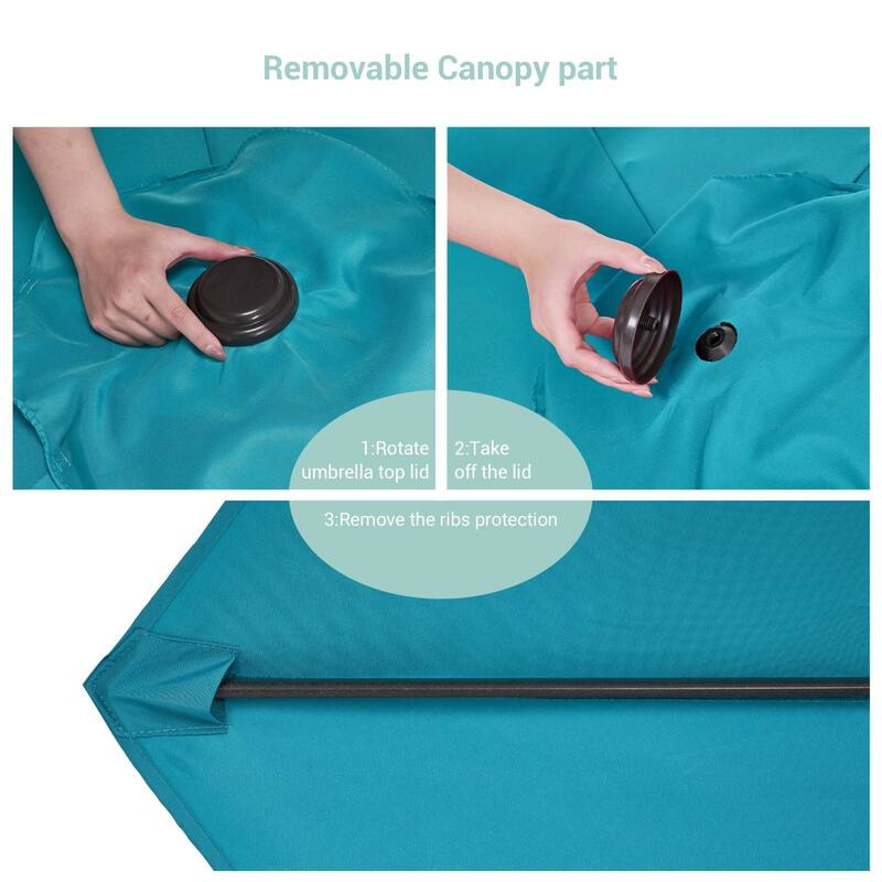 Bonosuki 7.5Ft Patio Market Umbrella Weather-Resistant Table Umbrella