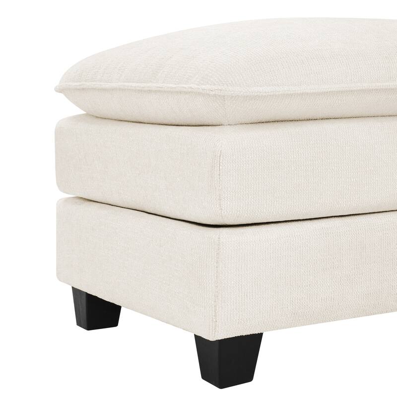52" W Oversized Accent Chair With Ottoman, Chenille Single Sofa Bed ,Chaise Lounge Chair Indoor,Reading Chairs For Living Room